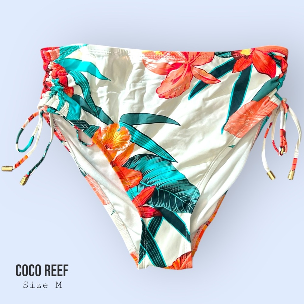 Coco Reef Tropical Floral High-Waisted Bikini Bottom – various sizes – NWT